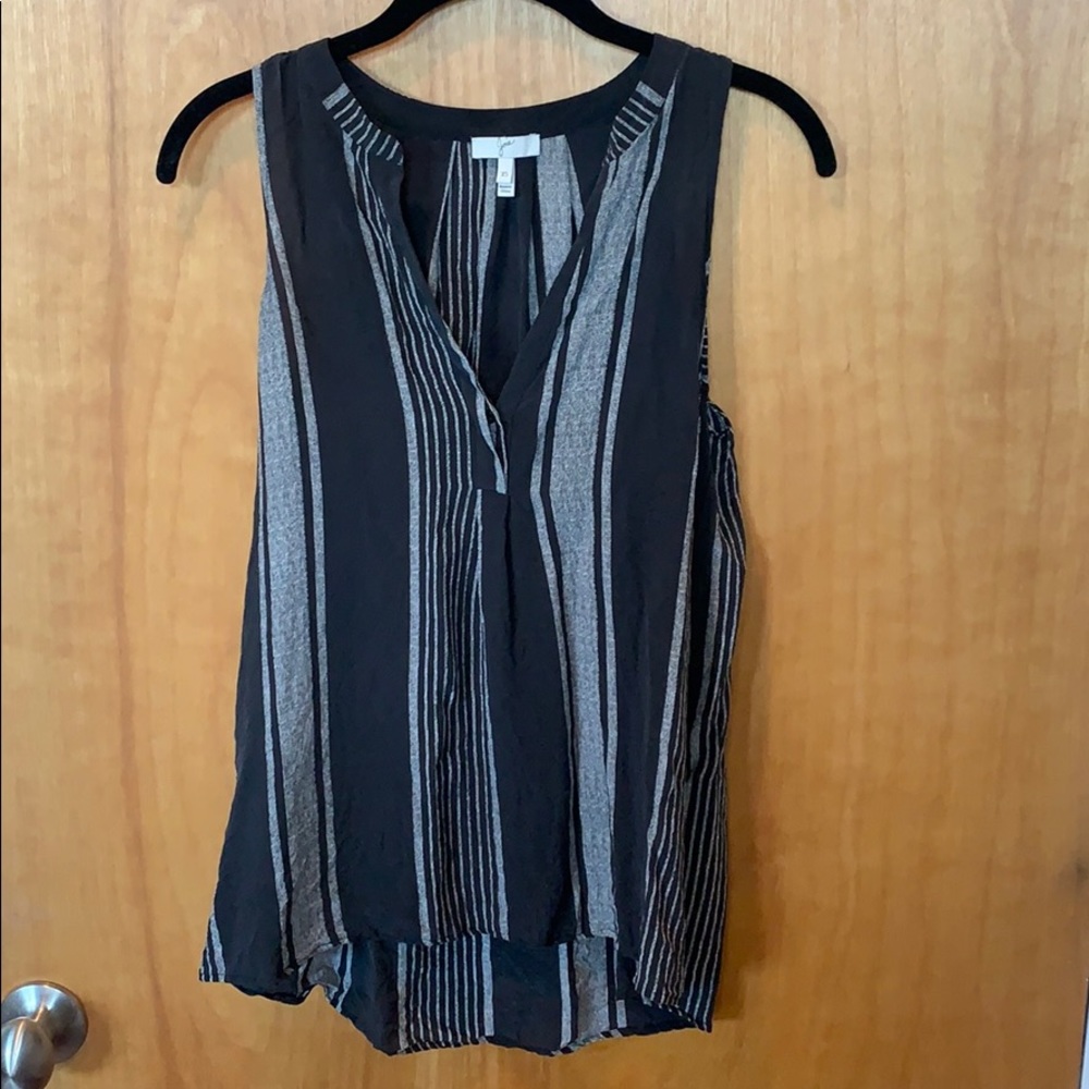 Joie Charcoal & White Striped Tank